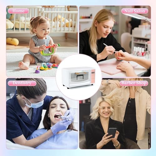 Close up of HomdMarket nail tool cleaner control panel