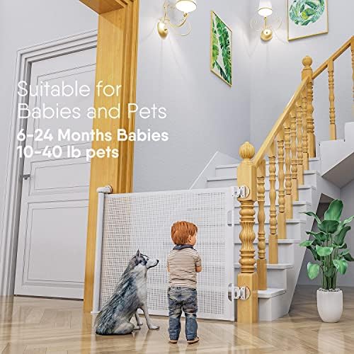 BabyBond retractable stairs gate rolled up completely to show space saving design.