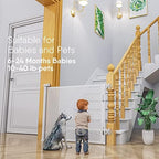 BabyBond retractable stairs gate rolled up completely to show space saving design.