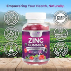 Chewable zinc citrate 50mg gummies for antioxidant protection and bone health