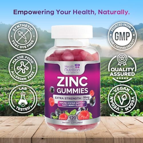 Chewable zinc citrate 50mg gummies for antioxidant protection and bone health