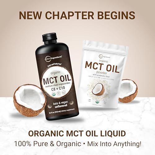 Vegan friendly MCT oil powder for coffee creamer and energy shakes