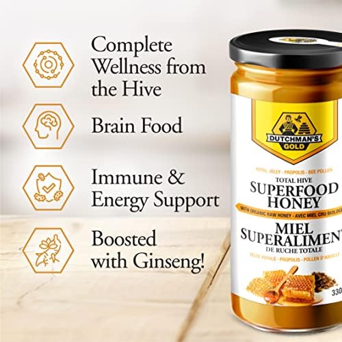 Dutchman's Gold Total Hive Superfood Honey texture close up