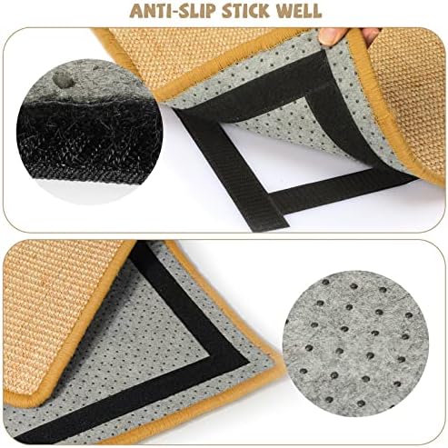 Graciadeco sisal fabric cat scratching rug attached to a sofa side panel