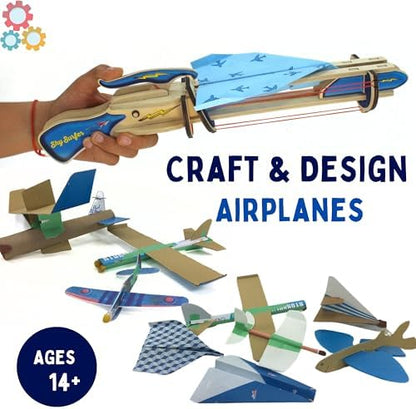Colored specialty airplane paper and step-by-step folding instructions included in the Pathfinders engineering set.