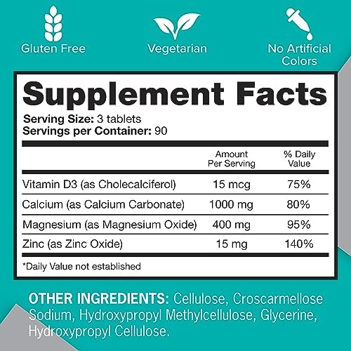 Close up of Qunol supplement label showing 3-in-1 mineral complex details