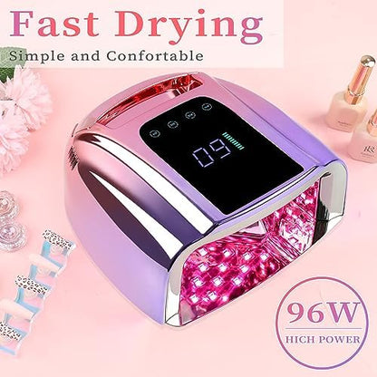 Bomoqing cordless nail dryer with LCD display screen