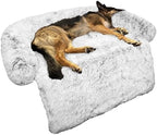 GGIB anti-anxiety pet mat placed on a living room sofa as a protective furniture cover.
