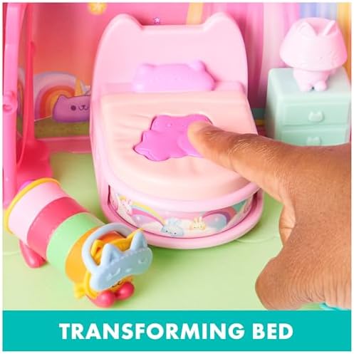 Gabbyâ€™s Dollhouse, Sweet Dreams Bedroom with Pillow Cat Figure and 3 Accessories, 3 Furniture and 2 Deliveries, Kids Toys for Ages 3 and up - Image 7