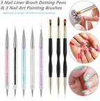 Nail art dotting and painting tools arranged for display