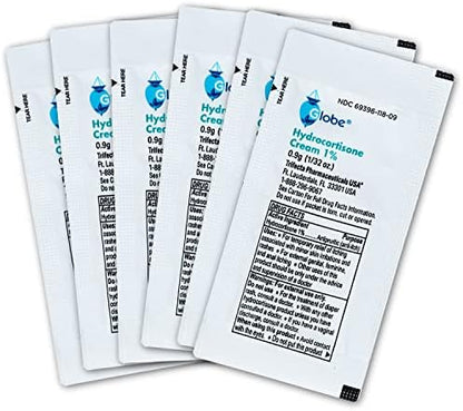 Sterile unit dose packets of hydrocortisone for eczema relief