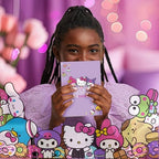 Close up of Hello Kitty squishy stickers and cupcake sticky notes