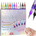 Mishank Enterprise 12 colour nail art marker set front view