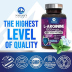 Nature's Peak L-arginine and L-citrulline capsules close up view