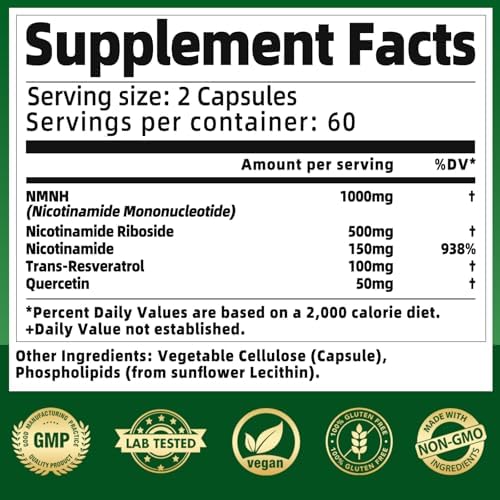Qmiozzy Nurafuse NMNH Supplement 1000mg close up of liposomal formula highlights