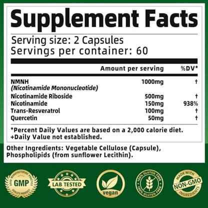 Nurafuse NMNH dietary supplement packaging