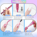 Artist using Colayerist nail paint pens for dotting and lining