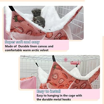 Small pet resting inside Leftstarer hanging hammock