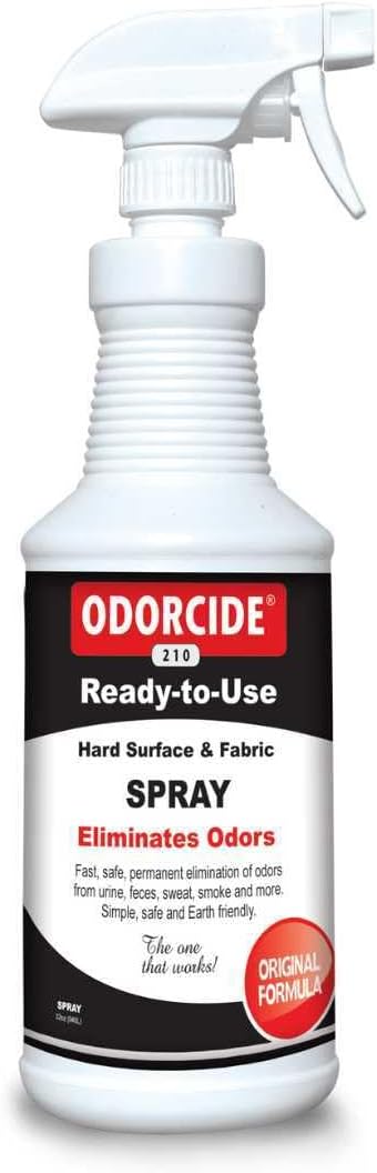 Odorcide 210 organic decomposition and smoke smell eliminator bottle