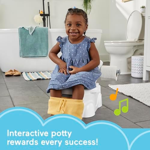 Fisher-Price toddler potty chair with flushing handle and lid