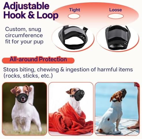 SeranPup XL muzzle size chart and fitting demonstration