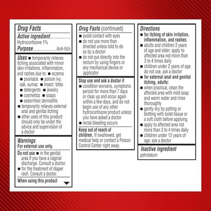 Cortizone-10 1 percent hydrocortisone anti-itch ointment tube for bug bites.