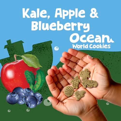 Gerber Get'ems kale apple and blueberry ingredient listing on back of pack