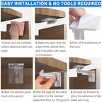 Application of Buumook child proof lock using 3M adhesive