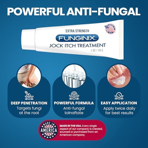 FUNGINIX anti itch cream tube showing active ingredient information.