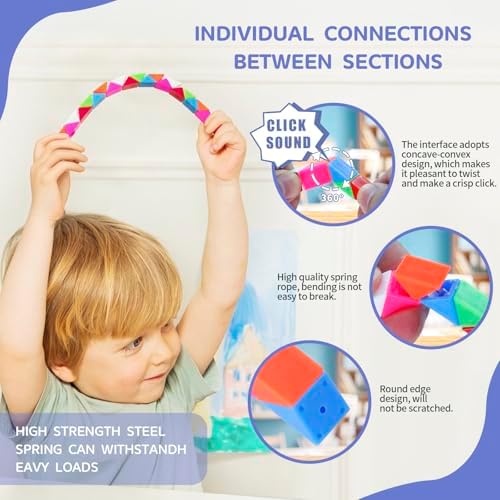 Child hands twisting Lendod fidget snake cube
