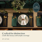 Servietto rectangular paper table mats showing close-up cloth-like textured details.