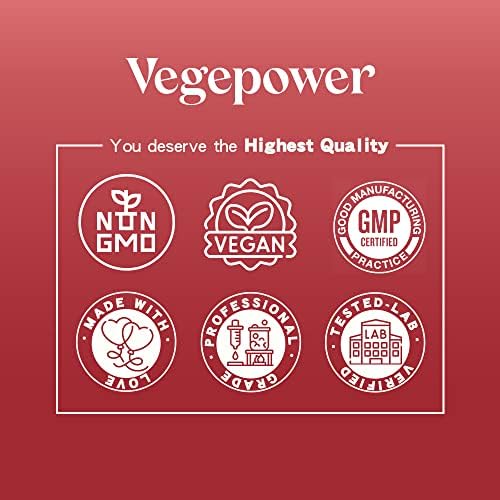 Back label of VEGEPOWER iron gummies indicating the inclusion of Vitamin C, B-Complex, folate, and zinc.
