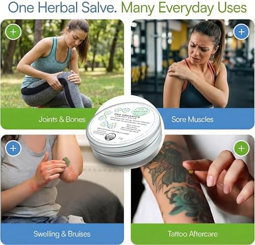 Slow-infused comfrey ointment for knee and back comfort support