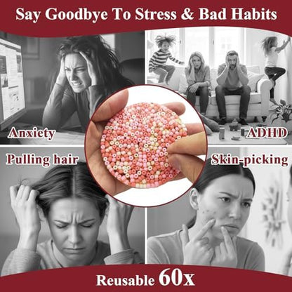 Person peeling and picking beads from the Sunolkie skin picking fidget pad