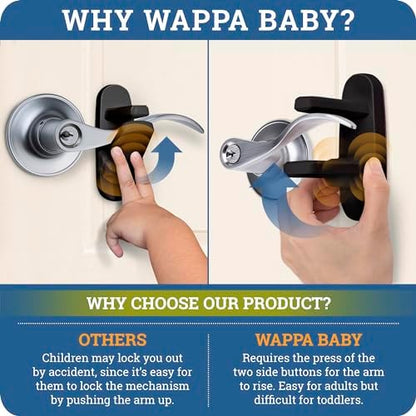 Wappa Baby door lock 2-pack packaging and components