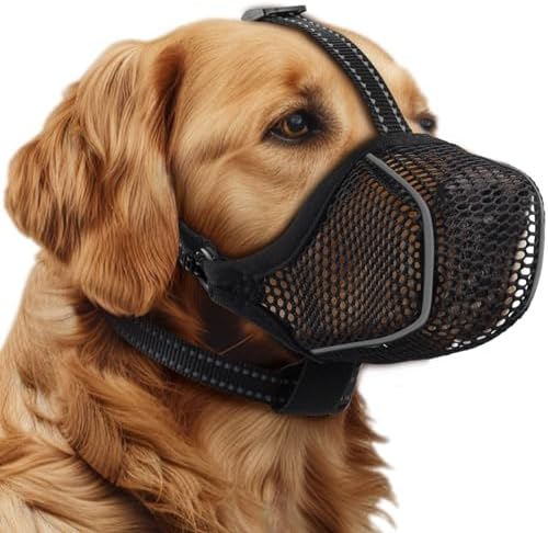 Side profile of Bonthee breathable soft dog muzzle
