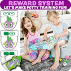 Toddler placing sticker on Lil Advents reward chart