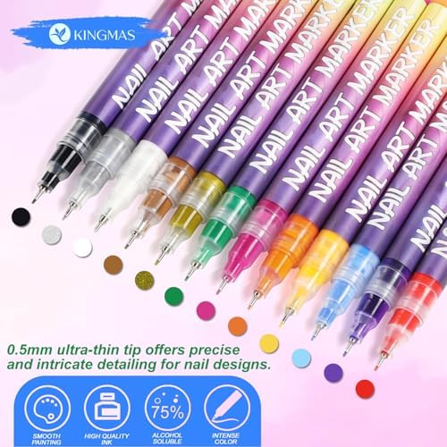 Kingmas acrylic paint pen kit for DIY manicure