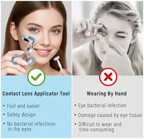CURECURE contact lens tweezers with protective silicone tips for hygienic lens handling