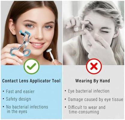 CURECURE contact lens tweezers with protective silicone tips for hygienic lens handling