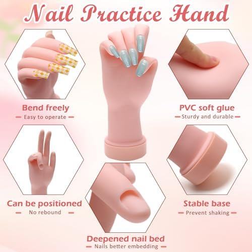 Bendable fingers of Zhaoyao nail practice mannequin