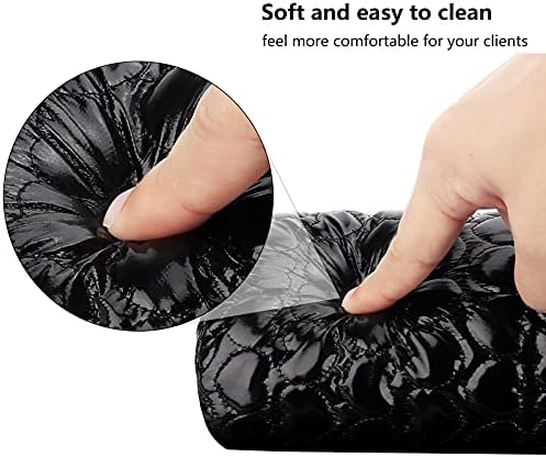 Deciniee nail armrest cushion showing ergonomic shape for nail techs