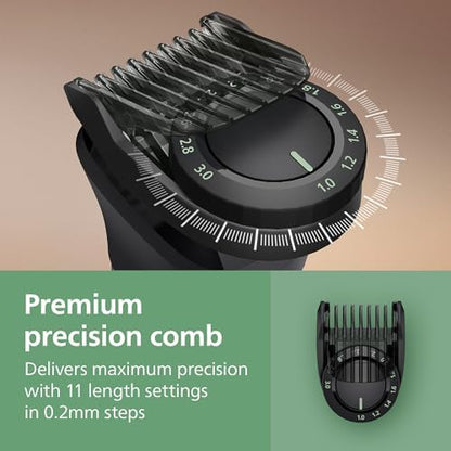 Norelco all in one grooming kit featuring the premium precision comb for hair clipping