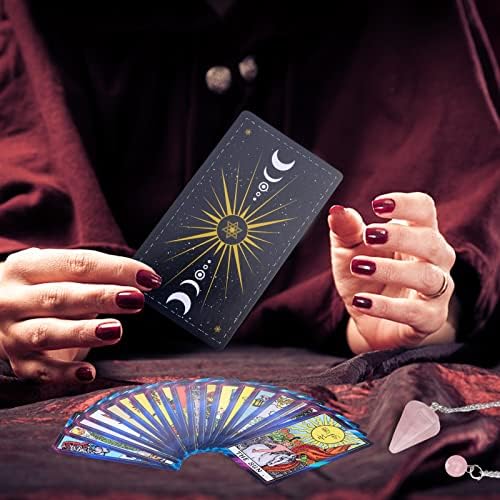 YixangDD tarot cards spread out on the pendulum mat.