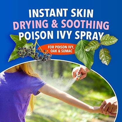 Cutter Poison Ivy Drying and Soothing aerosol can angled view depicting easy spray nozzle.
