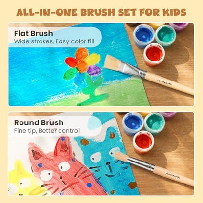 Water rinsing paint effortlessly off the bristles of a JUPITEARTH washable paint brush