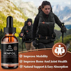 Four amber bottles of HMone hemp extract supplement