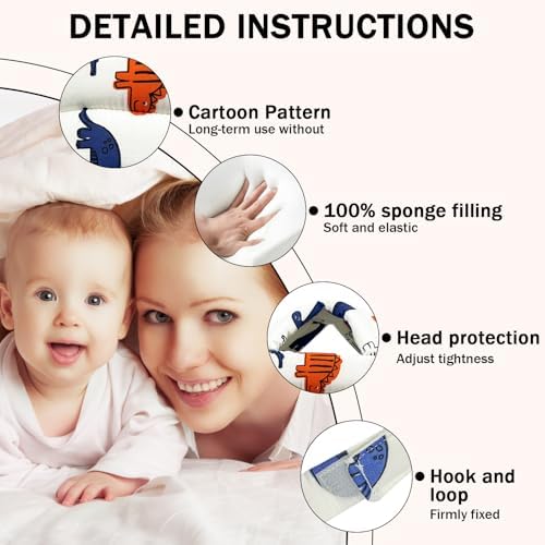 Baby Head Protector for Crawling Walking, Baby Helmet Adjustable No Bumps and Soft Cushion, Infant Safety Cap for Kid Learning to Walk - Image 3