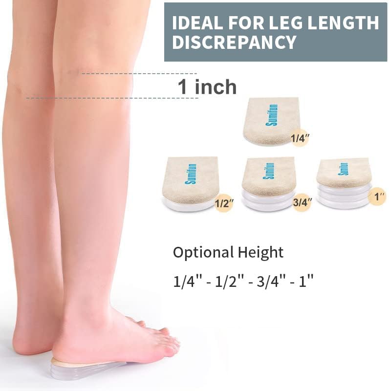 Orthopedic heel pads for women designed to relieve heel spurs and Achilles tendonitis.