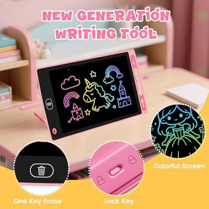Portable Glochin drawing pad held by a child